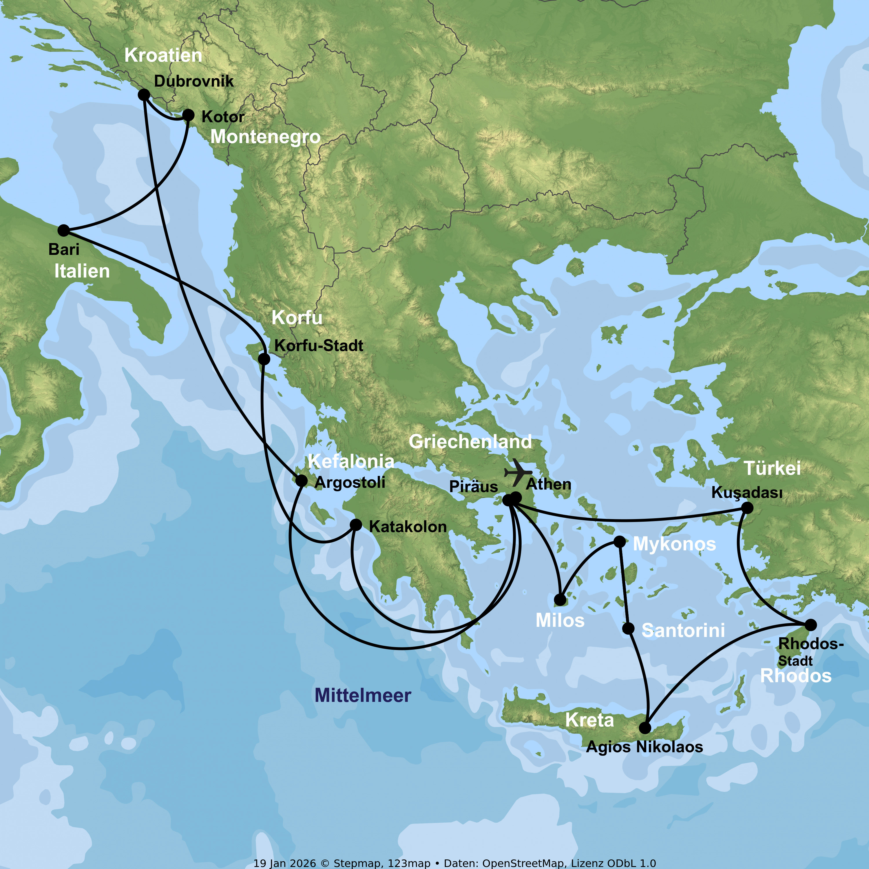 Kreuzfahrt mit der Celestyal Journey ab/an Piräus