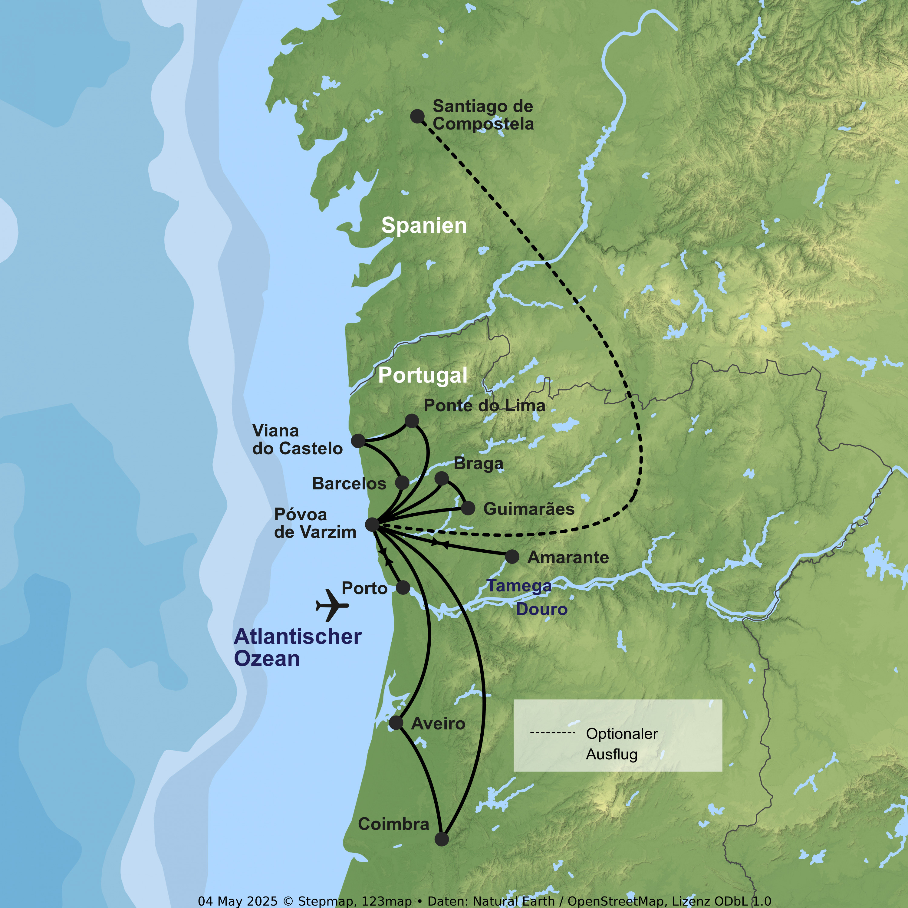 Unterwegs zwischen Atlantikblicken und historischen Altstädten
