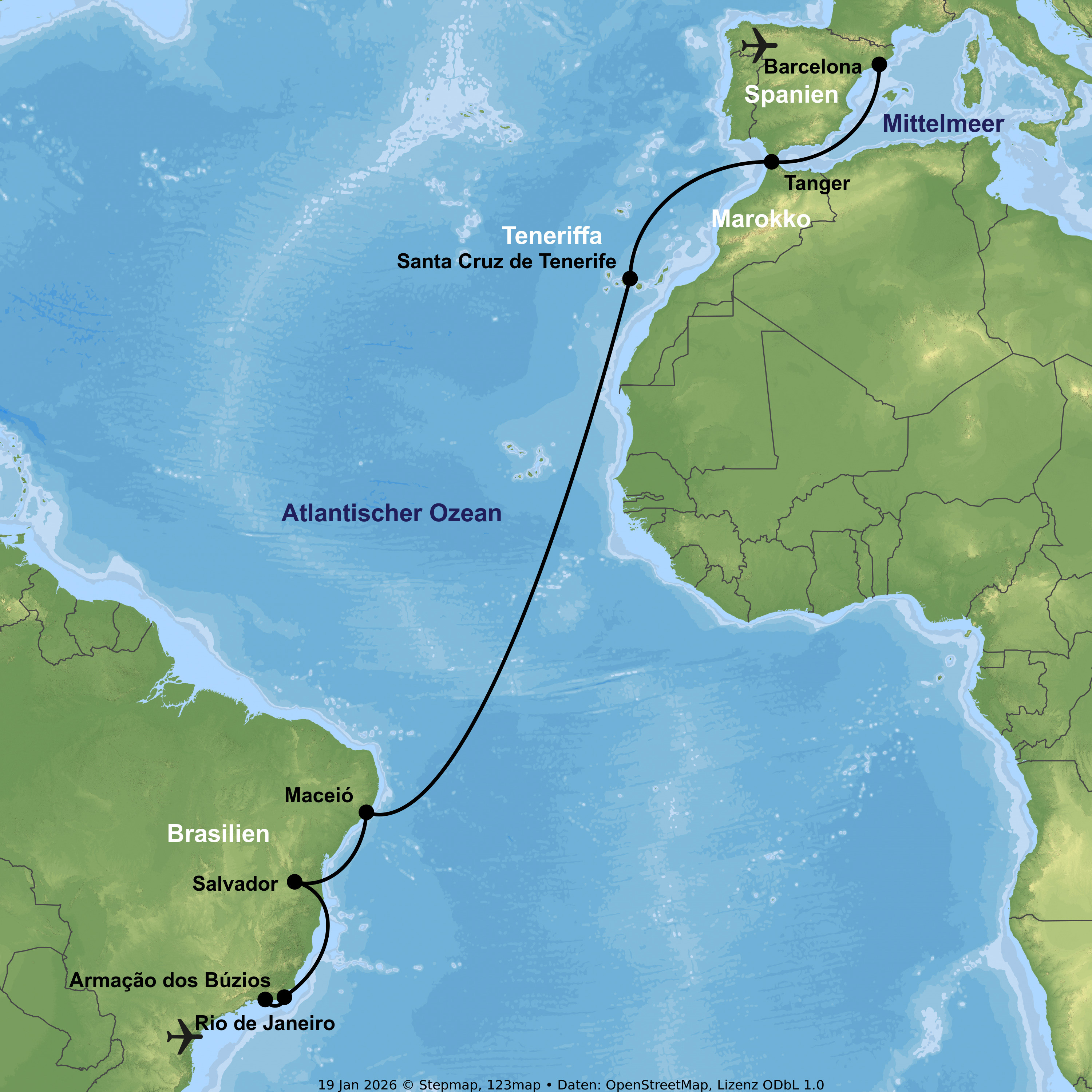 Kreuzfahrt mit der MSC Virtuosa von Rio de Janeiro bis Barcelona