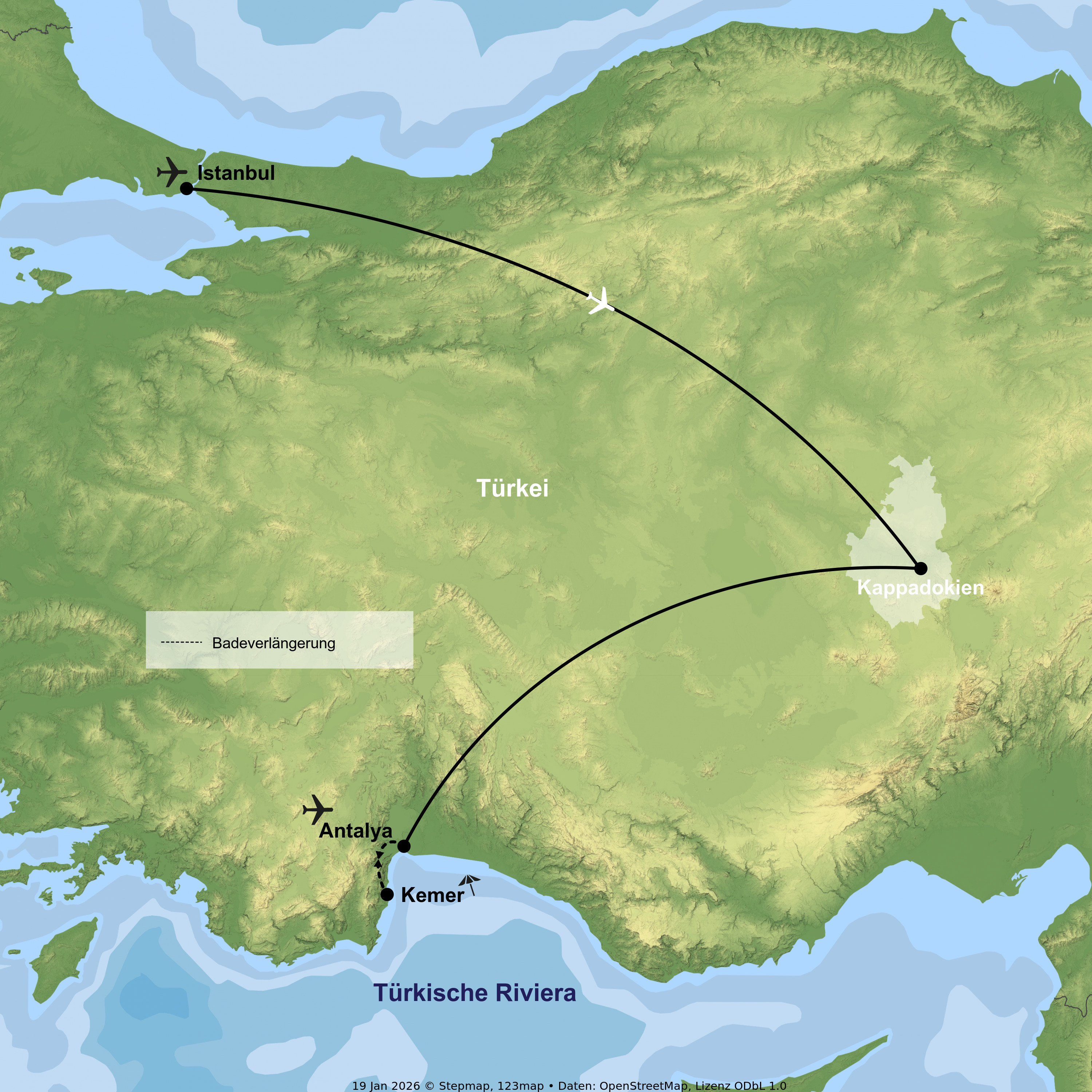 Zwischen Feenkaminen, Bosporus und türkischer Riviera