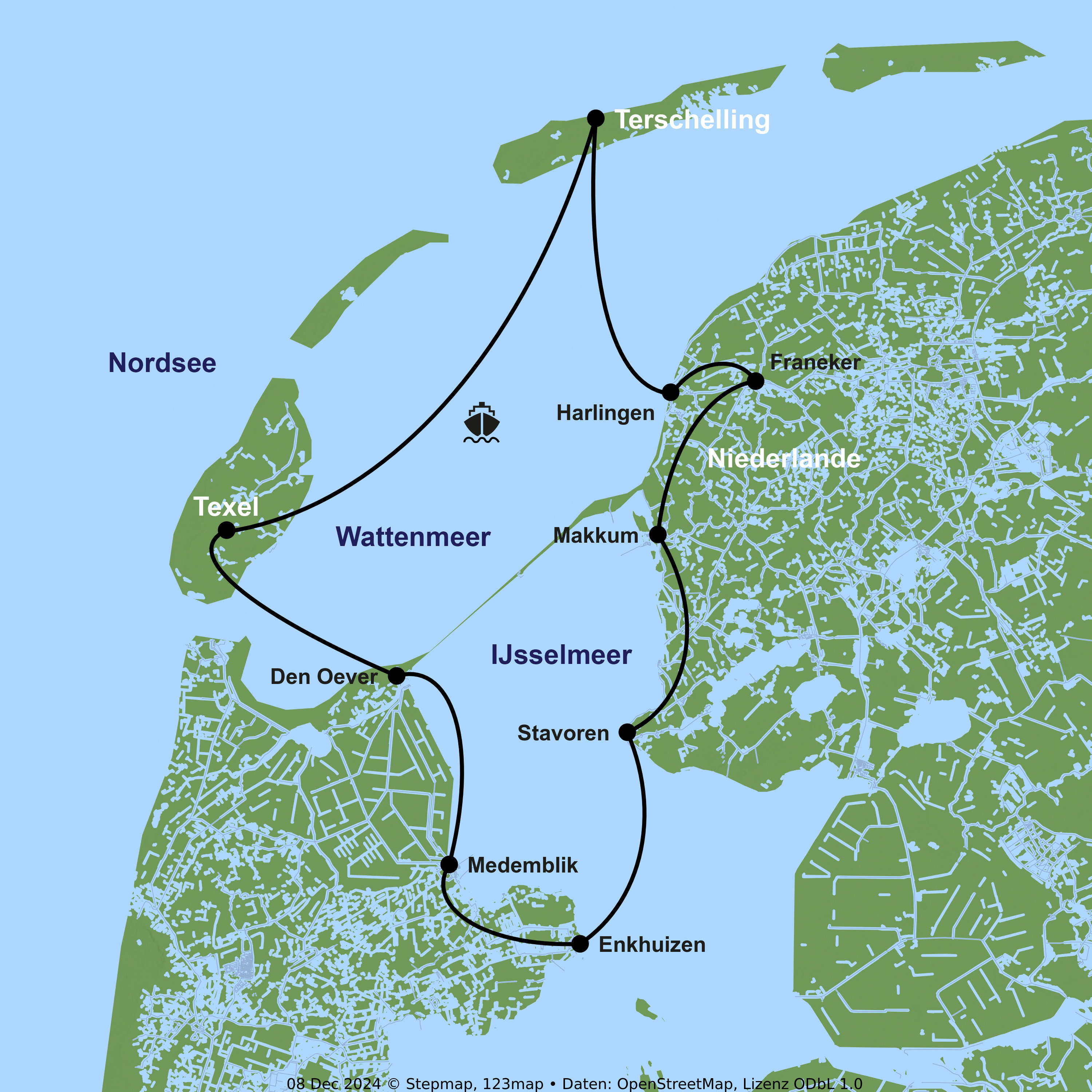 Per Rad & Segelschiff mit Leafde fan Fryslân ab/an Enkhuizen