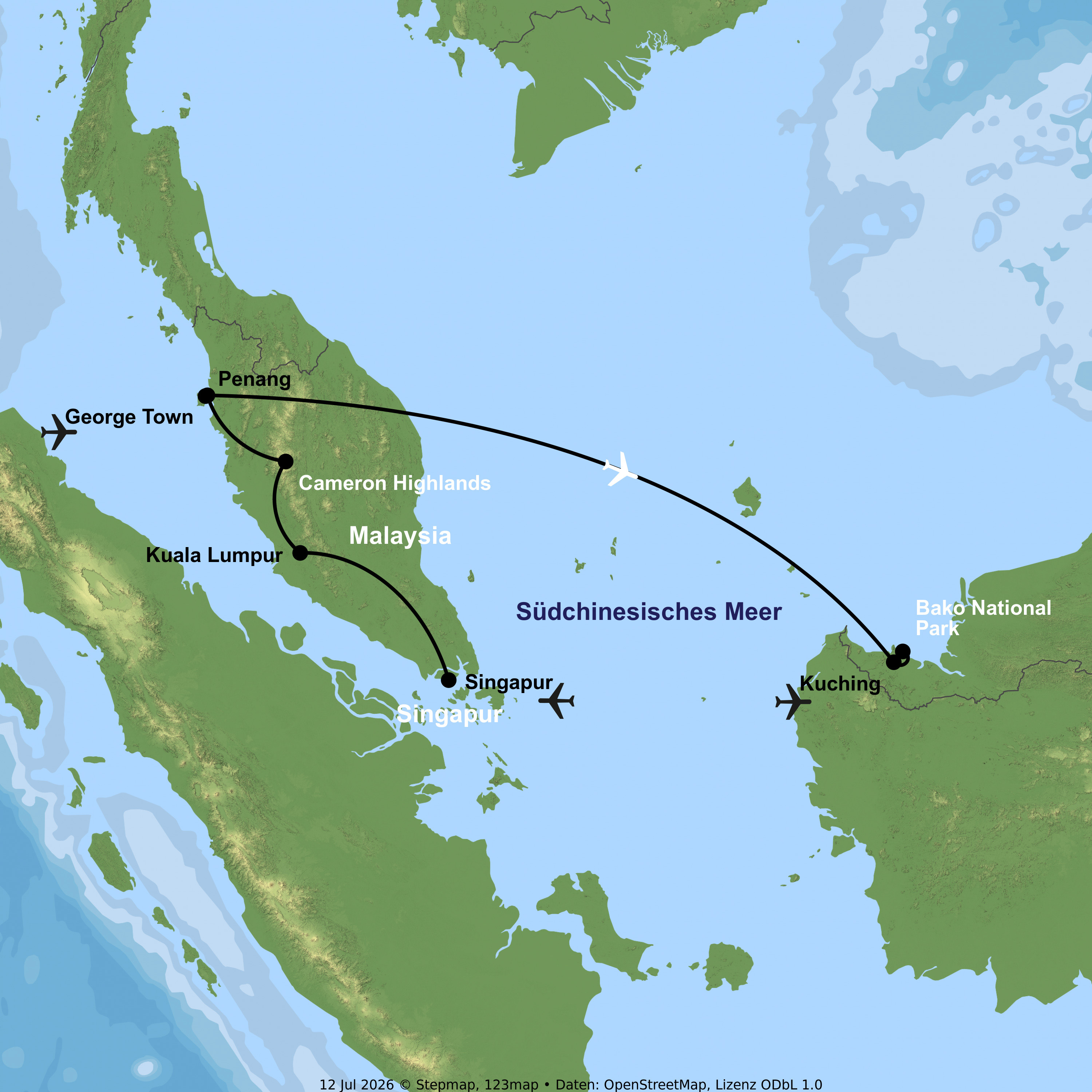 Tropenzauber und Naturerlebnisse auf Borneo im 4-Sterne-Hotel in Kuching