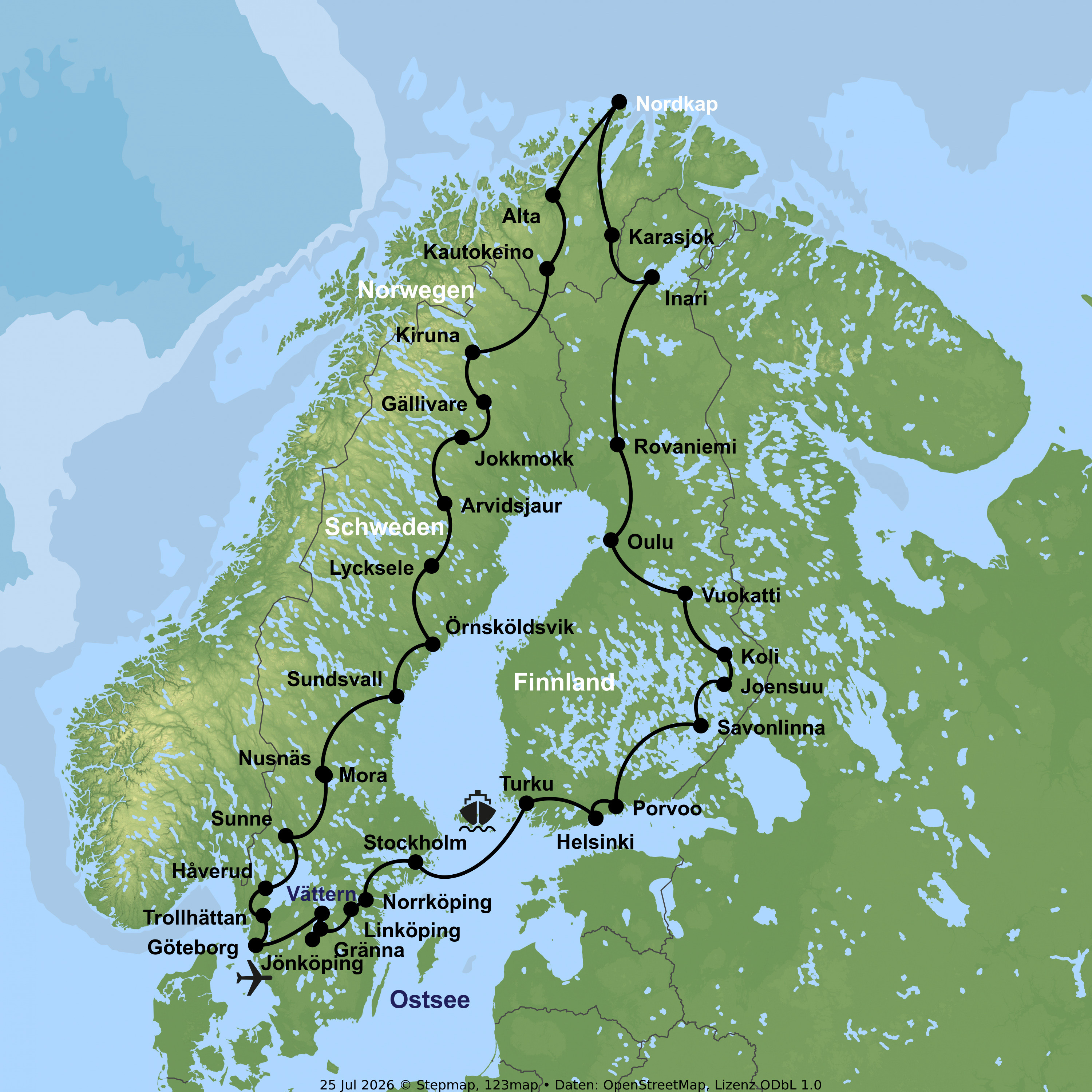 Nordkap, Seen & skandinavische Weiten