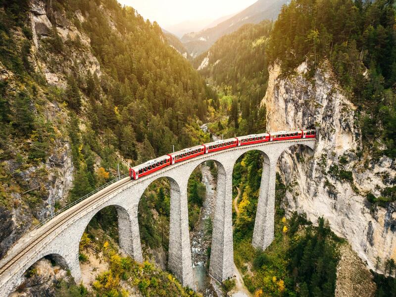 Eigene Anreise Schweiz - ab/bis Luzern: 10 Nächte Bahnerlebnisreise durch die Alpen