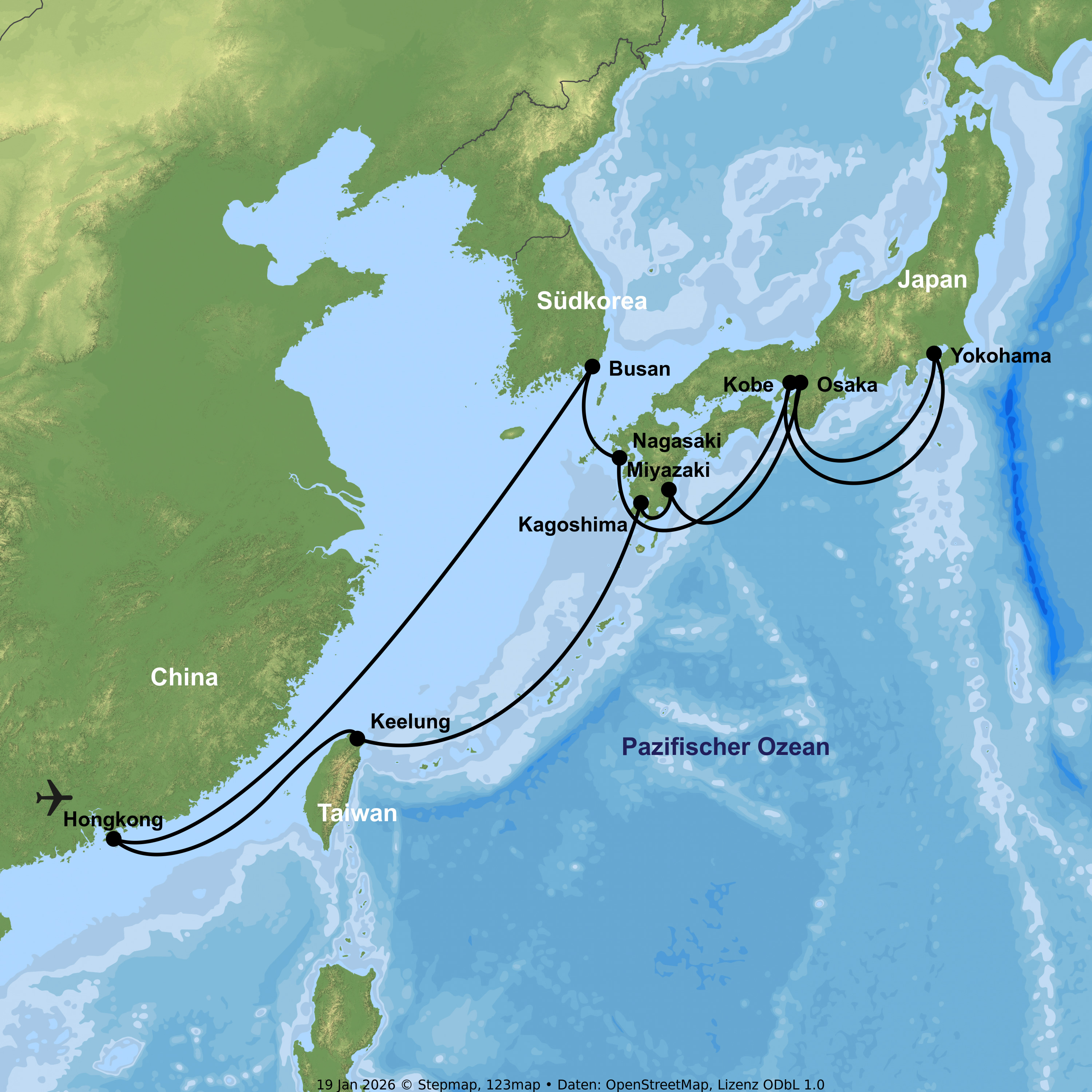 Kreuzfahrt mit der Spectrum of the Seas ab/an Hongkong