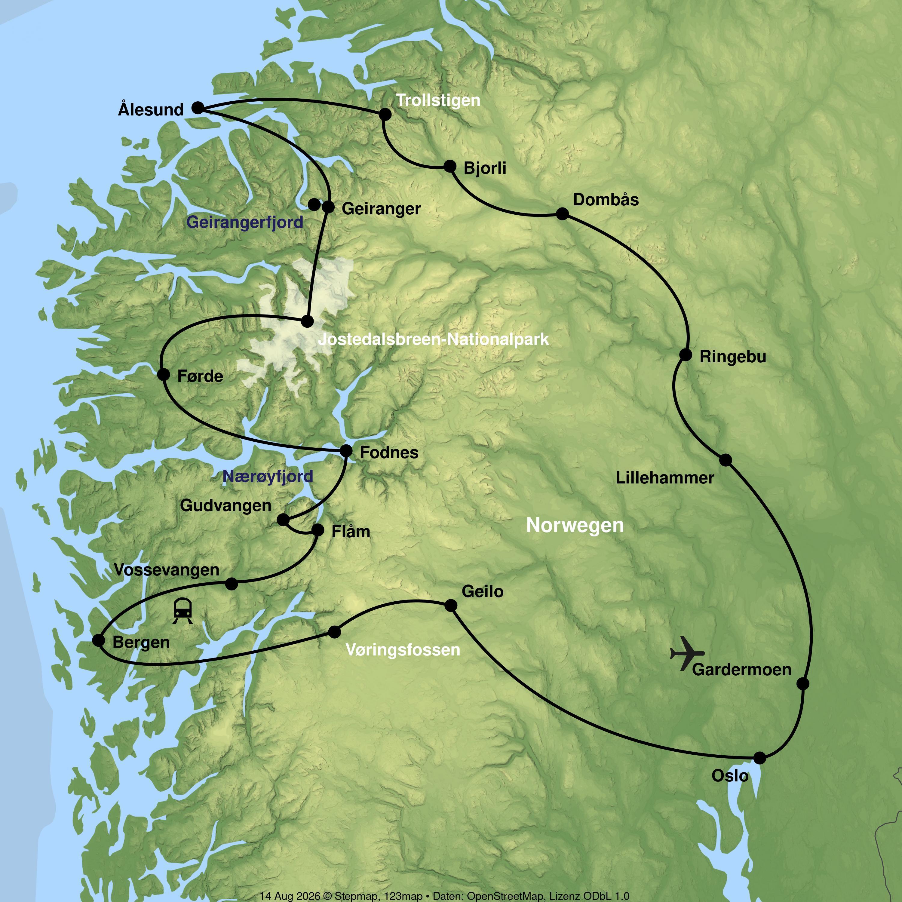 Zwischen Fjorden, Bergen und spektakulären Panoramastraßen