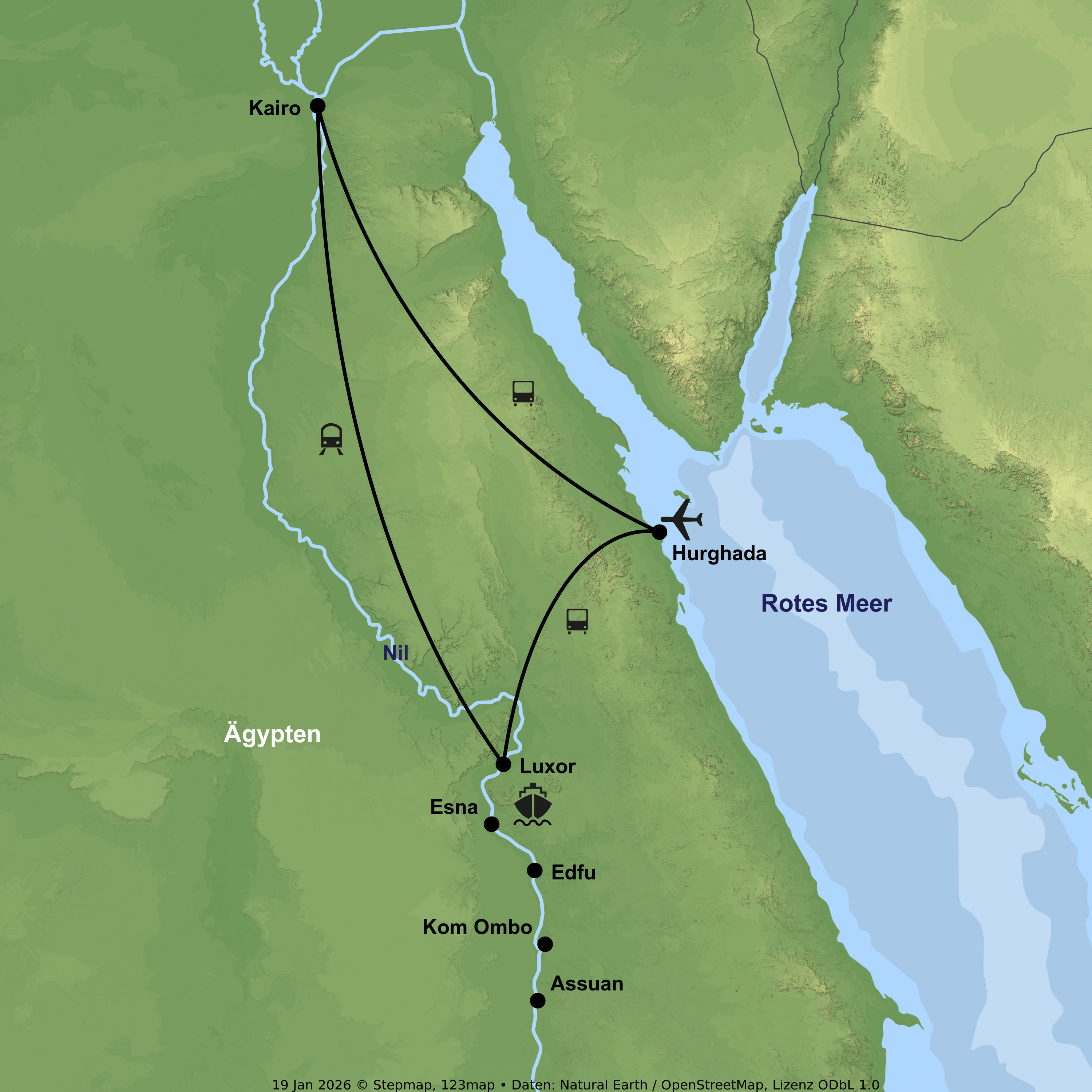 Badeurlaub in Hurghada, Nilkreuzfahrt ab/an Luxor & 2 Nächte Kairo inkl. Pyramiden
