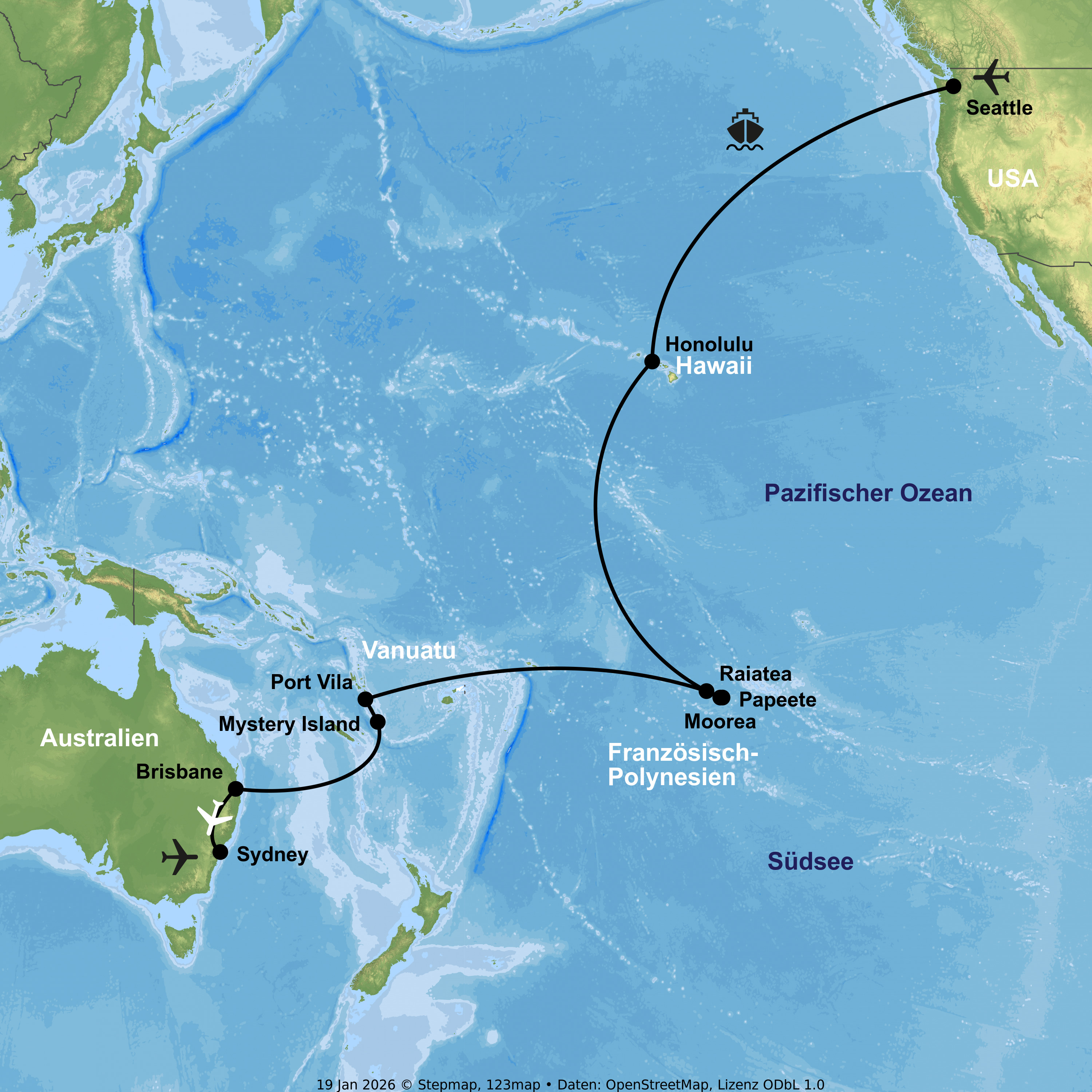 Kreuzfahrt mit der Voyager of the Seas von Seattle bis Brisbane inkl. Nachprogramm in Australien